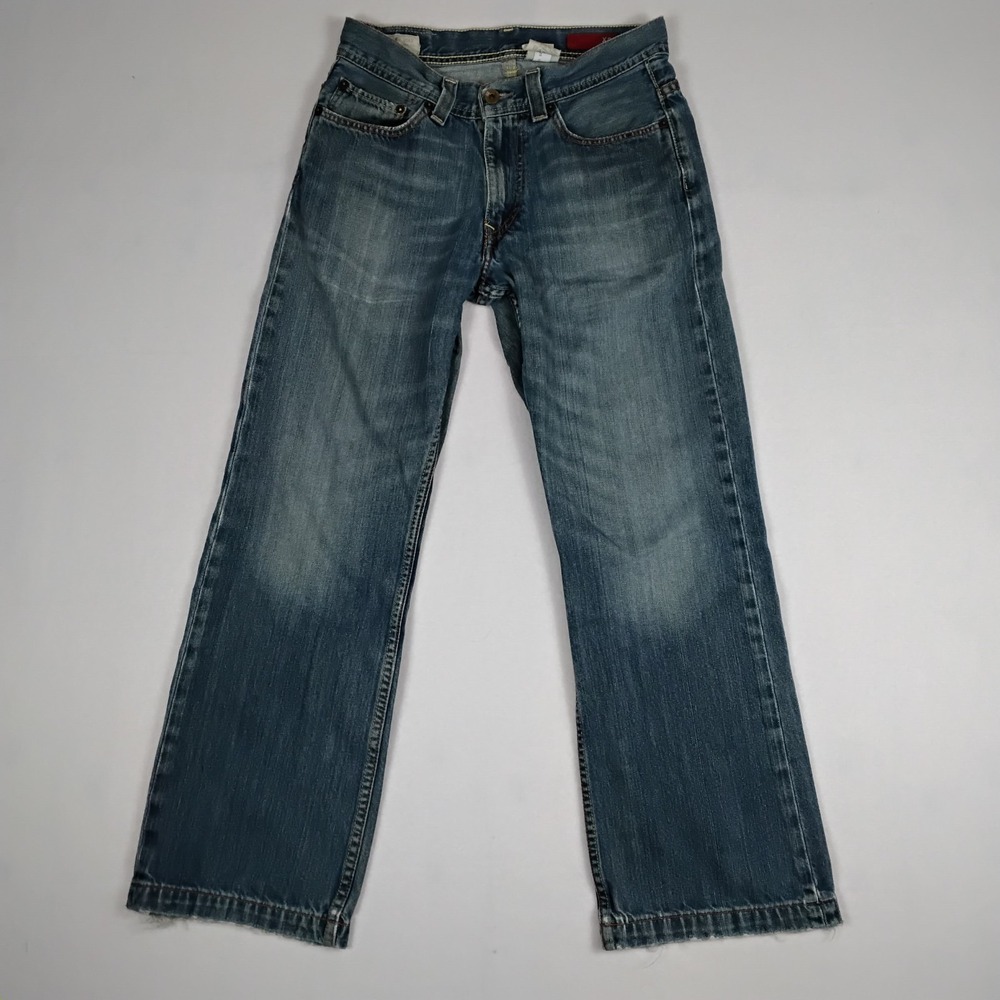 Vintage X2 Low Rise Boot Cut Jeans Womens 29/30 Dark Wash Y2K Blue Denim